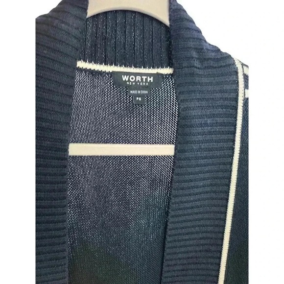 WORTH NEW YORK OVERSIZED SHAWL SWEATER PONCHO SILK-COTTON SIZE PS - Picture 2 of 5